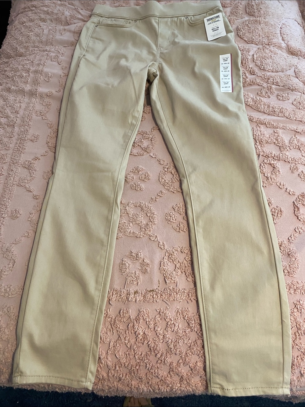 Signature by Levi Strauss Beige Skinny Stretch Jeans